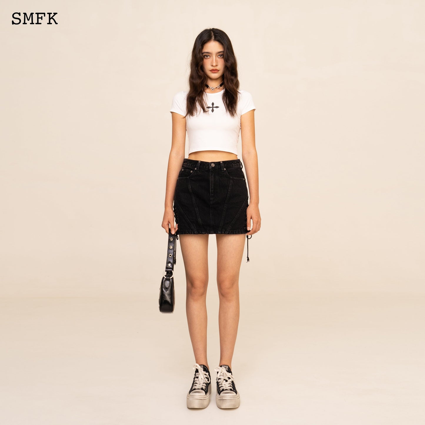 SMFK Compass Cross Sport Tights Tee In White