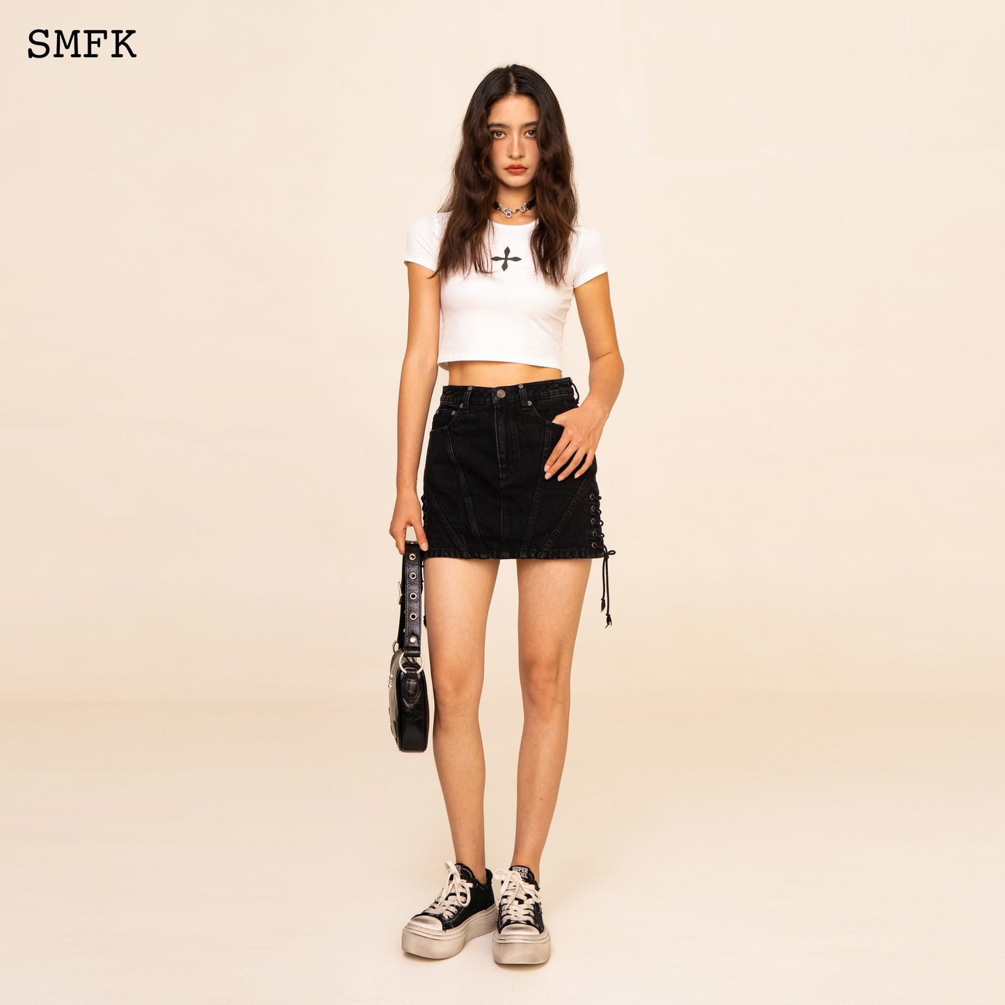 SMFK Compass Cross Sport Tights Tee In White