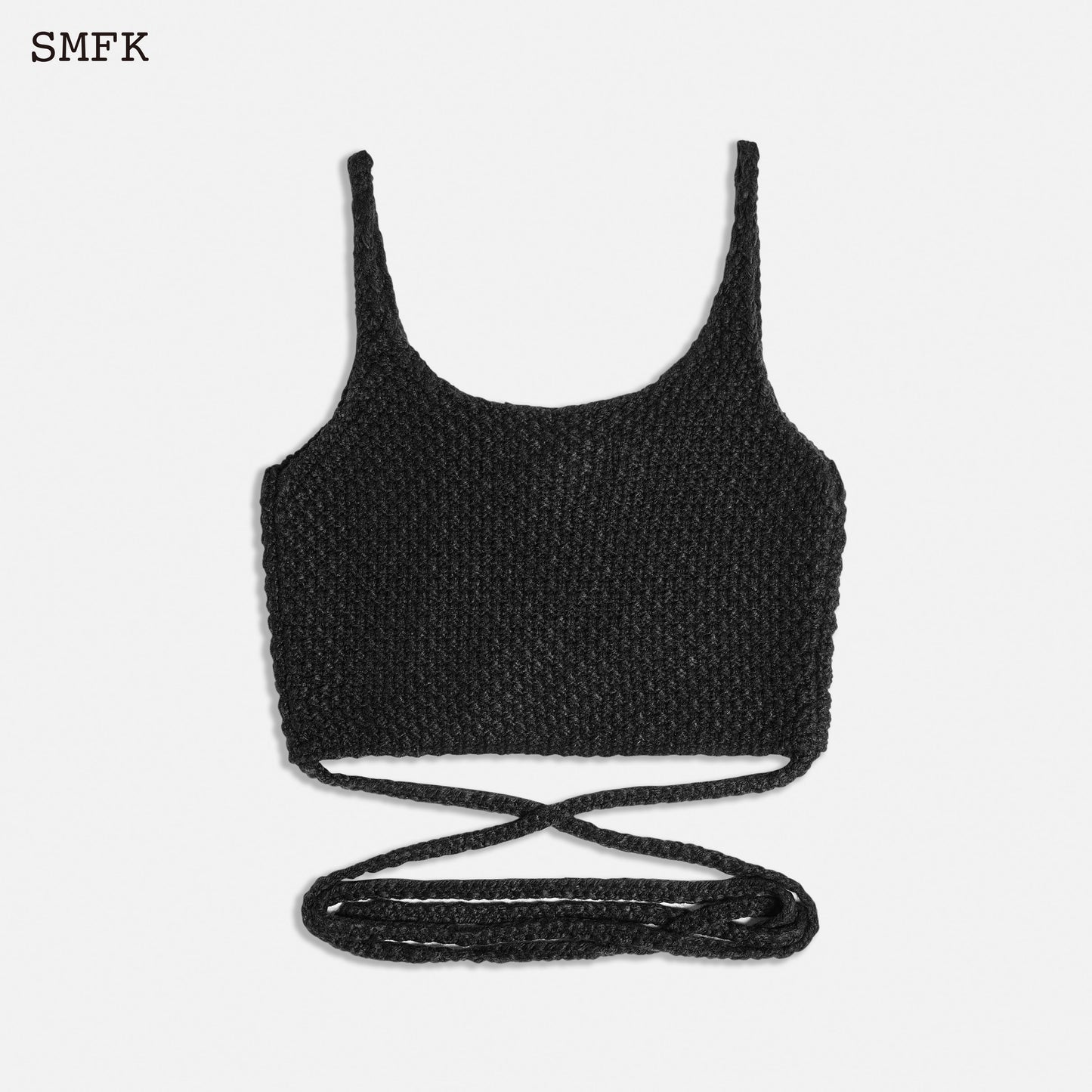 SMFK Mermaid Wool Knit Vest Midnight Black - Fixxshop