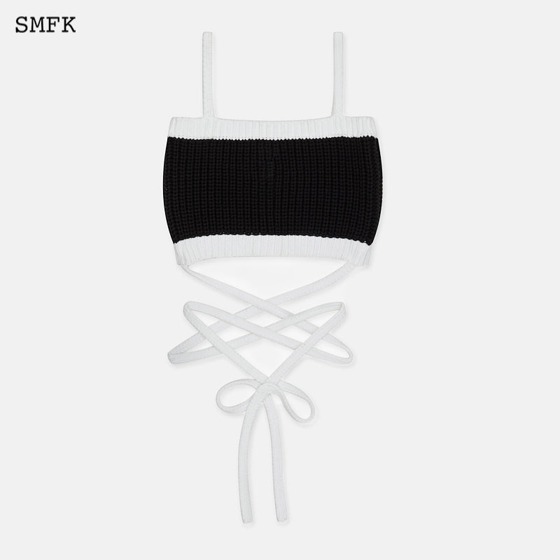 SMFK Mermaid Vintage Knitted Camisole Black - Fixxshop