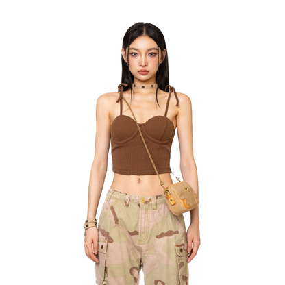 SMFK WildWorld Desert Tactic Tube Top In Brown