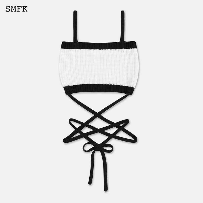 SMFK Mermaid Vintage Knitted Camisole White - Fixxshop