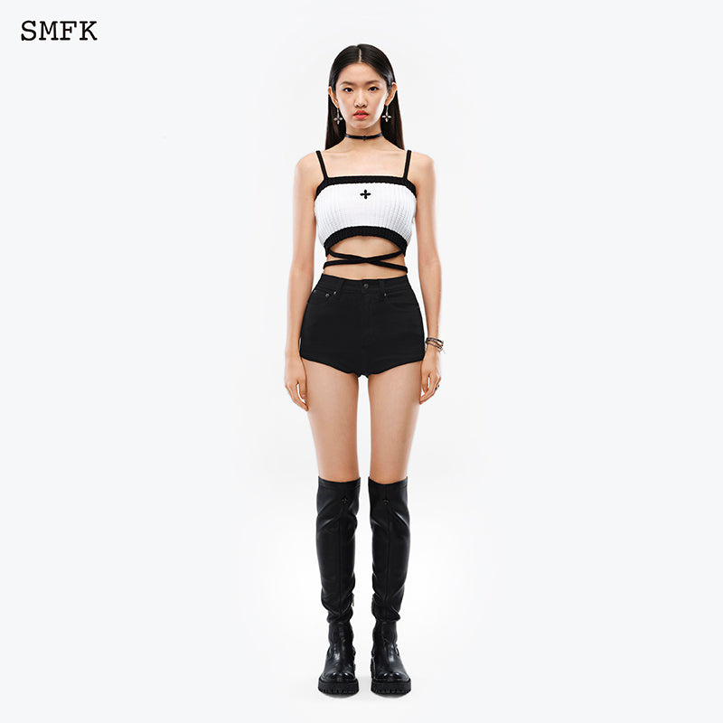 SMFK Mermaid Vintage Knitted Camisole White - Fixxshop