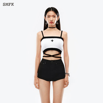 SMFK Mermaid Vintage Knitted Camisole White - Fixxshop