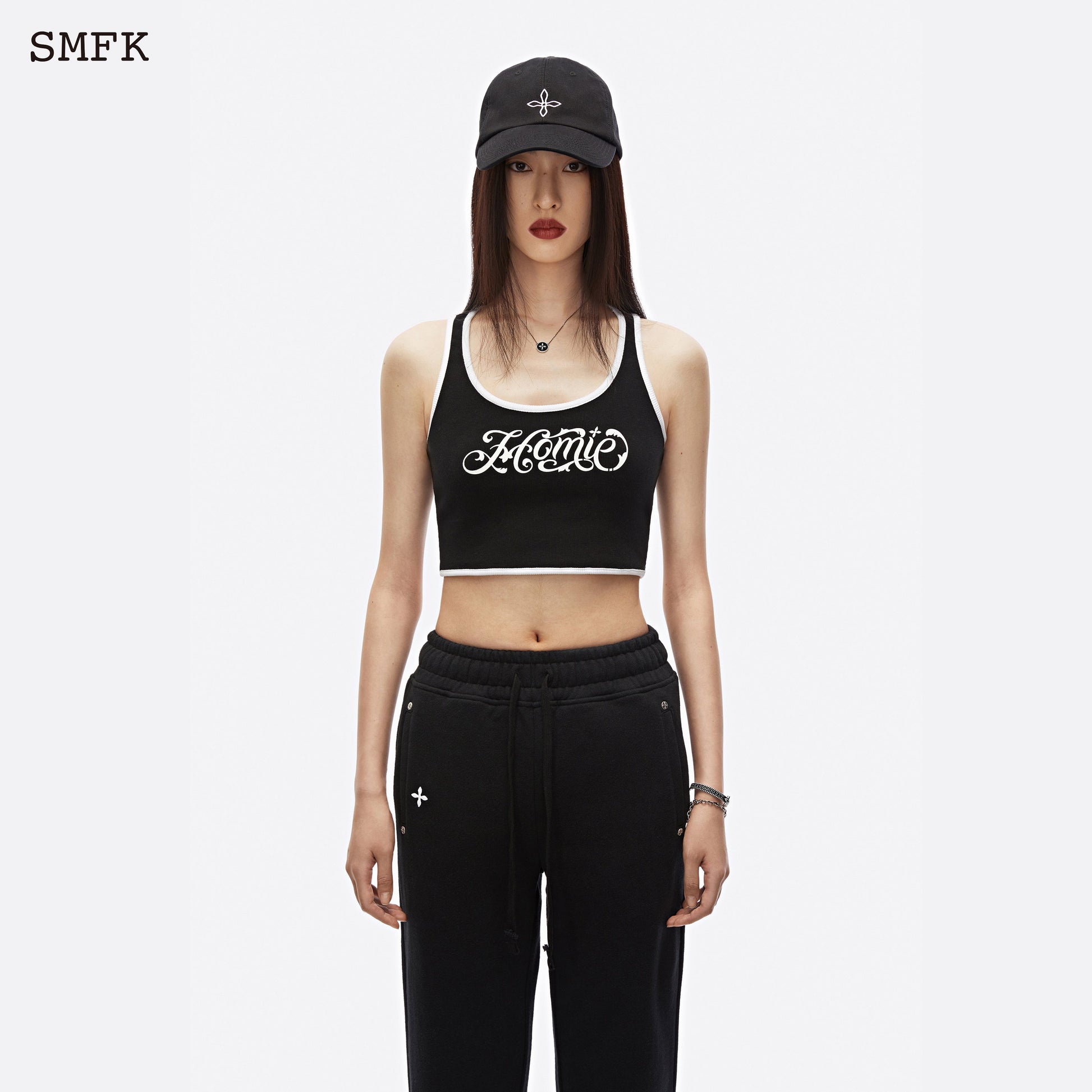 SMFK Compass Cross Retro Sports Undershirt Midnight Black - Fixxshop