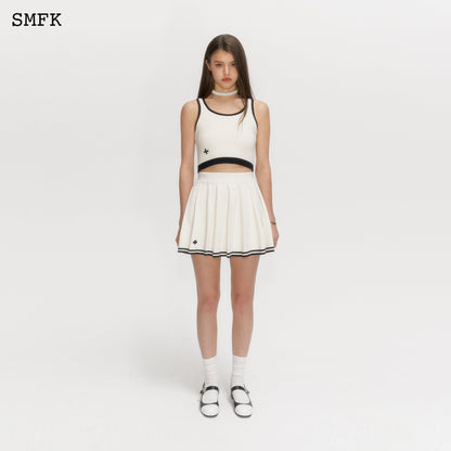 SMFK Compass Pixel Knitted White Vest