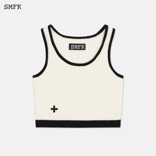 SMFK Compass Pixel Knitted White Vest