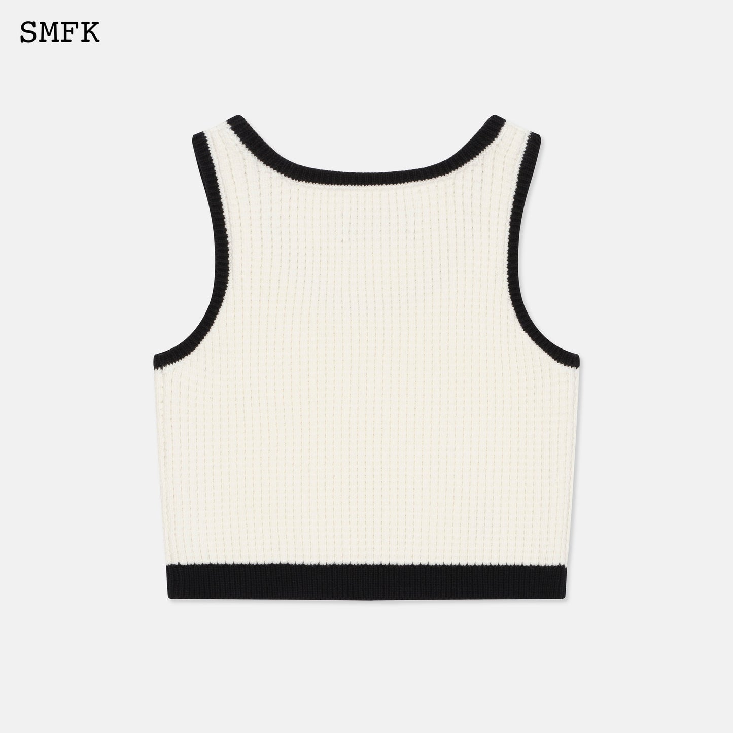 SMFK Compass Pixel Knitted White Vest