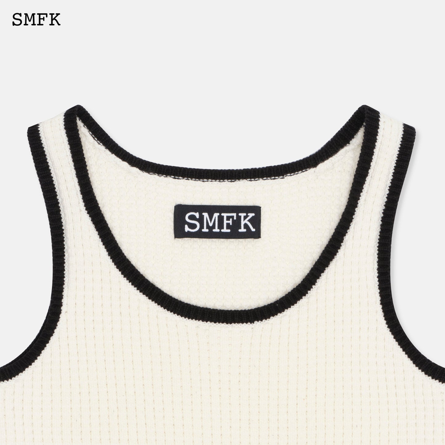 SMFK Compass Pixel Knitted White Vest