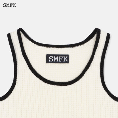 SMFK Compass Pixel Knitted White Vest