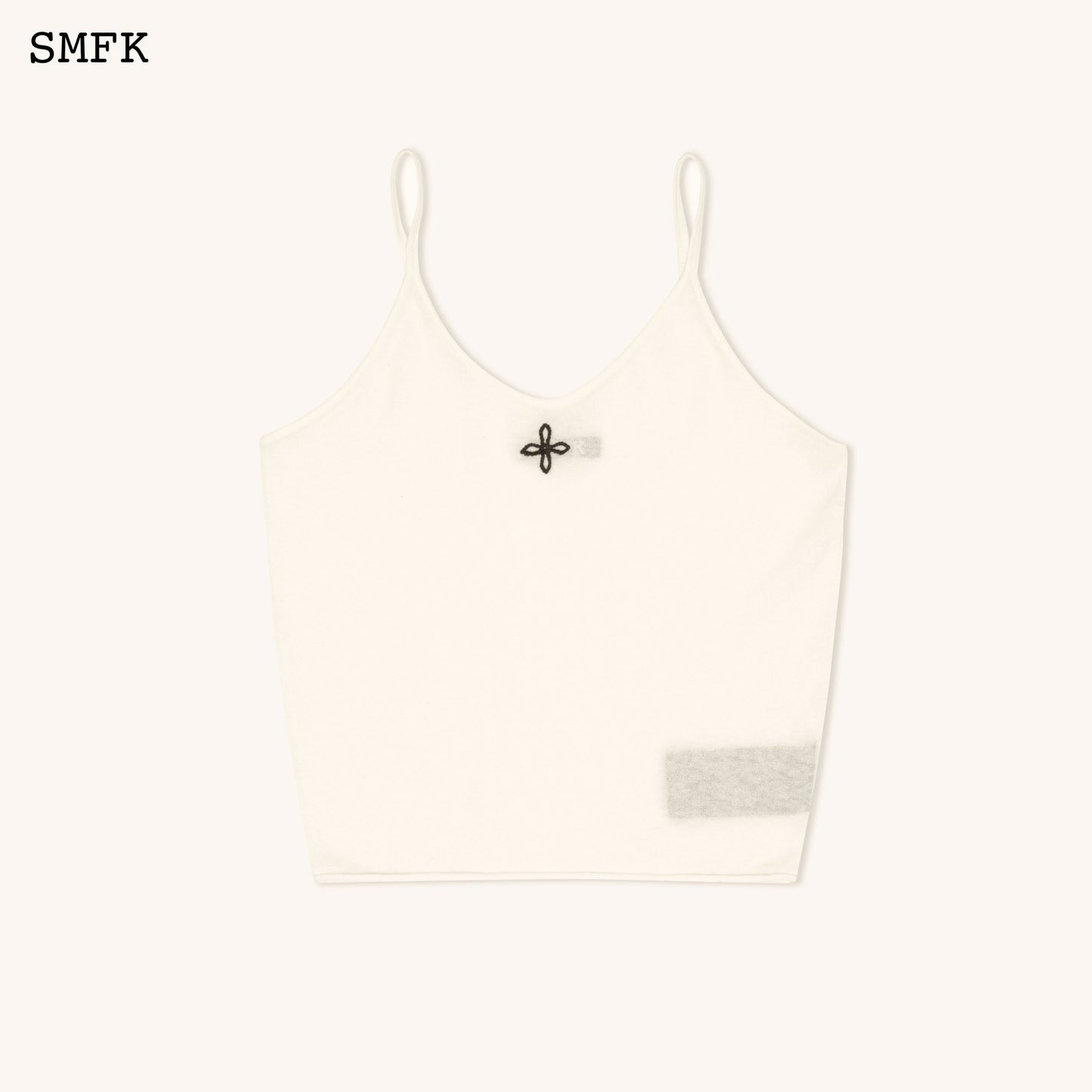 SMFK Compass Classic Woolen Knitted Tube Top In White