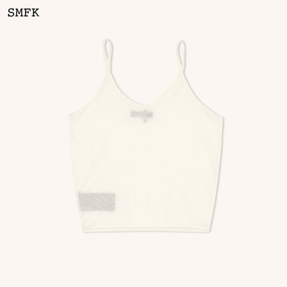 SMFK Compass Classic Woolen Knitted Tube Top In White