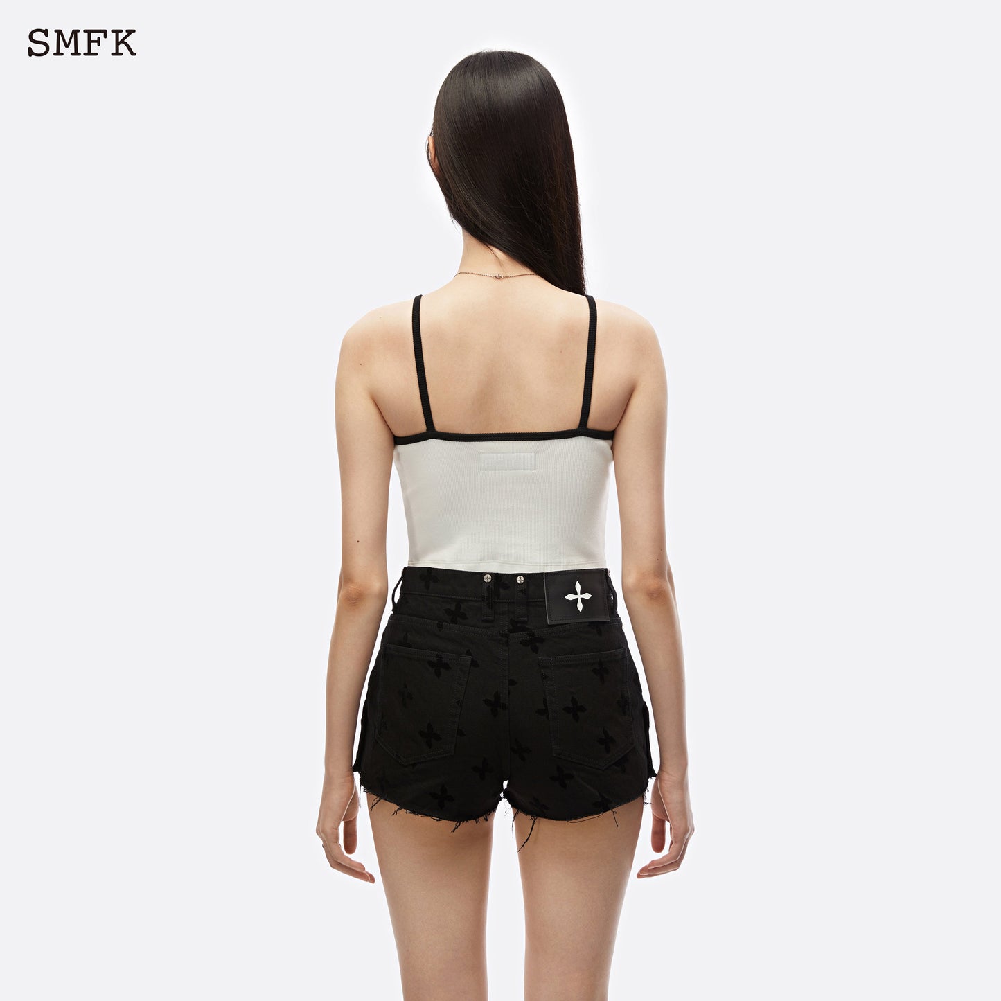 SMFK Compass Cross Flower Vintage Tank Top White And Black - Fixxshop