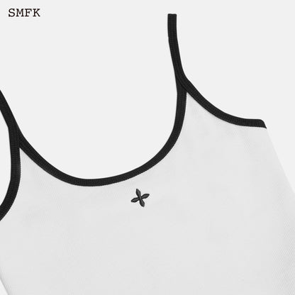 SMFK Compass Cross Flower Vintage Tank Top White And Black - Fixxshop