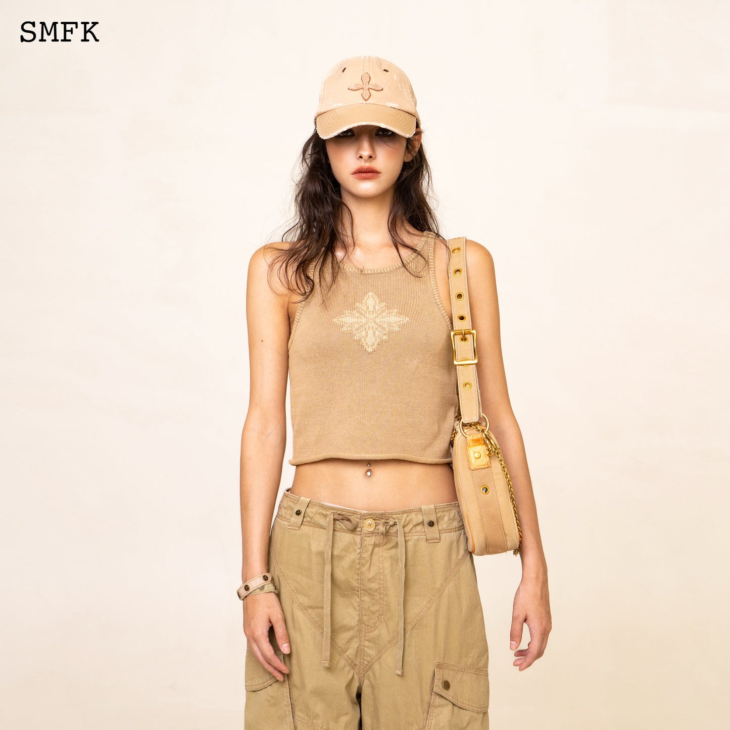 SMFK WildWorld Vintage Chunky Knitted Vest Top