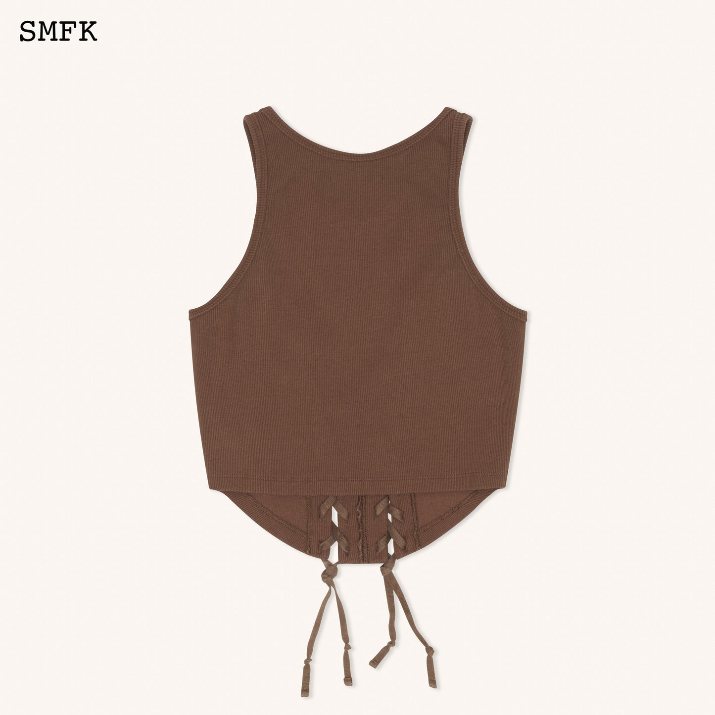 SMFK Compass Baseball Deconstruct Vest Top In Brown