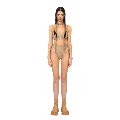 SMFK WildWorld Stray Workwear Style Bikini Wheat