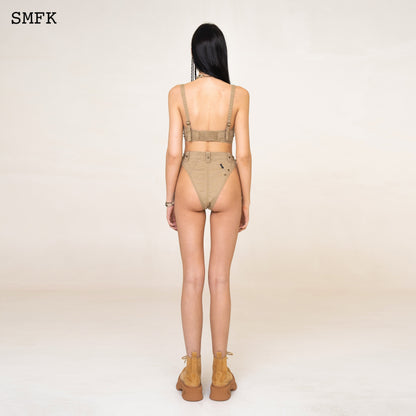 SMFK WildWorld Stray Workwear Style Bikini Wheat