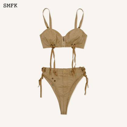 SMFK WildWorld Stray Workwear Style Bikini Wheat