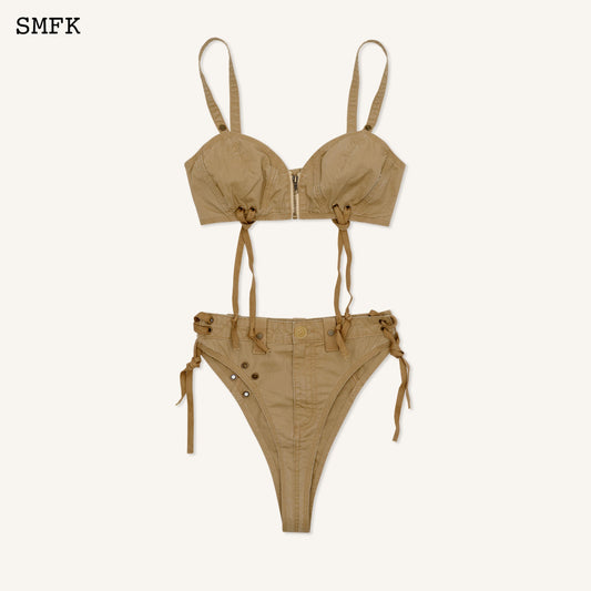 WildWorld Stray Workwear Style Bikini Wheat