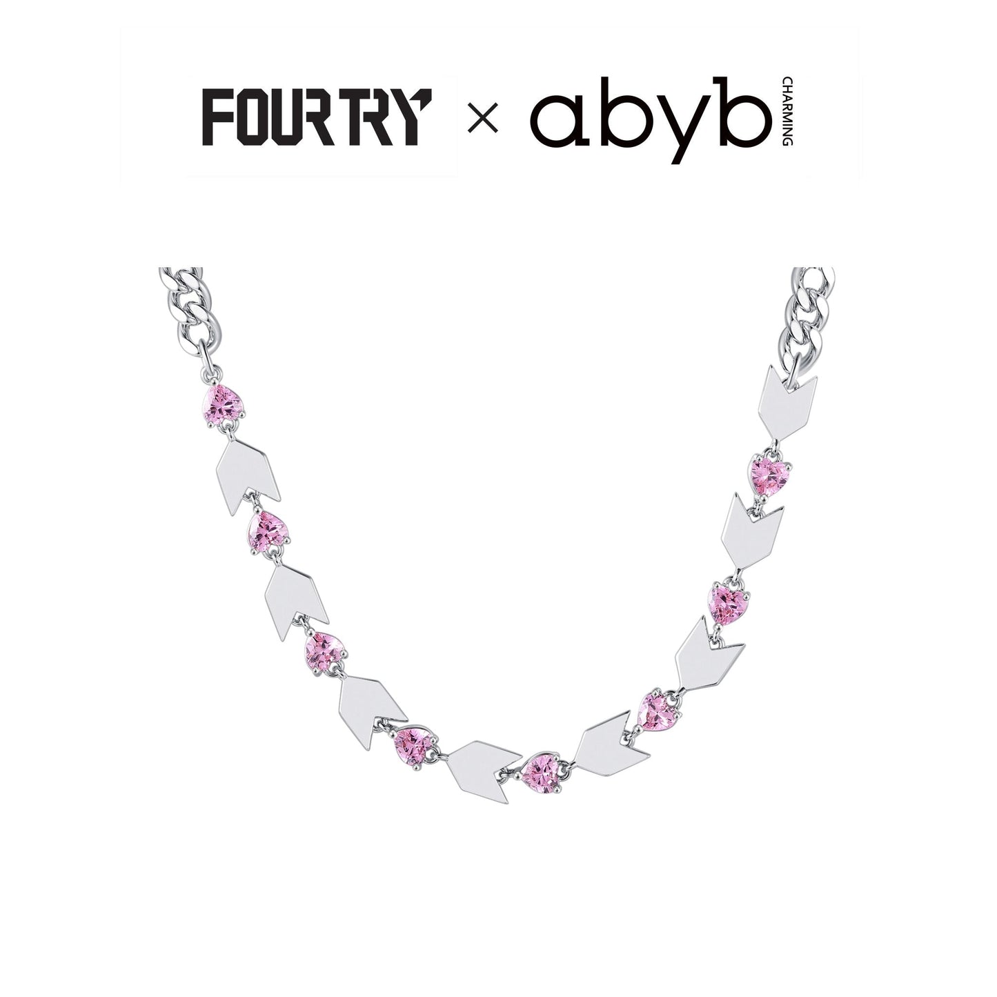 Abyb Charming Heart Clear Choker - Fixxshop