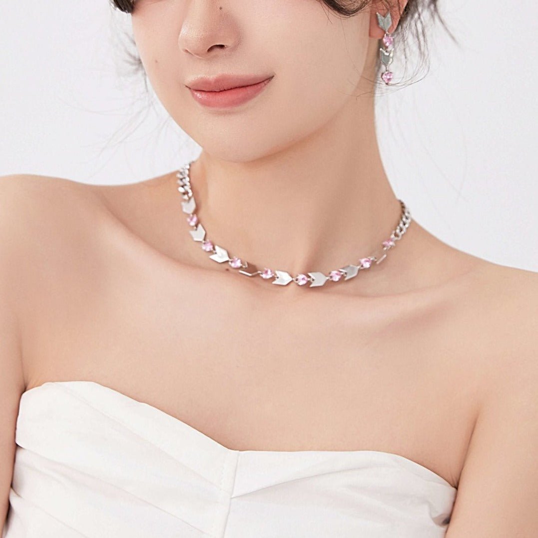 Abyb Charming Heart Clear Choker - Fixxshop