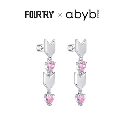 Abyb Charming Hearts fluttering Earrings - Fixxshop