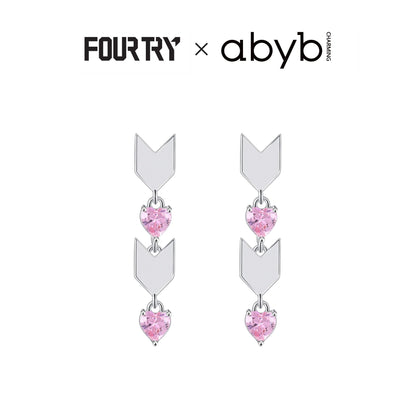 Abyb Charming Hearts fluttering Earrings - Fixxshop