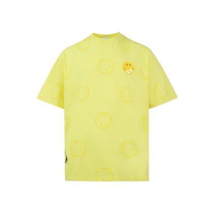 13 DE MARZO Allover Smiley Palda Bear Tee Lemon Yellow | MADA IN CHINA