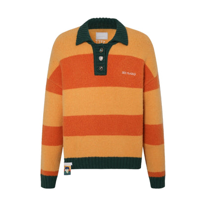 13DE MARZO Artist Bear Stripe Sweater Oriole - Fixxshop