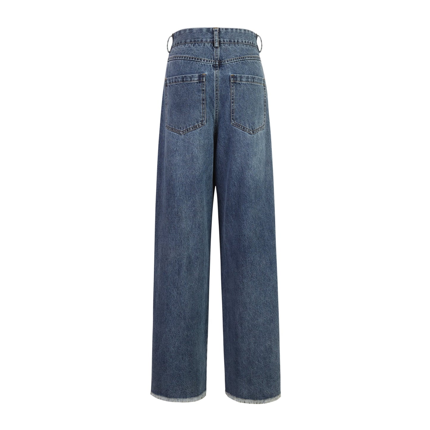 THREE QUARTERS Big Pocket Blue Jeans Denim