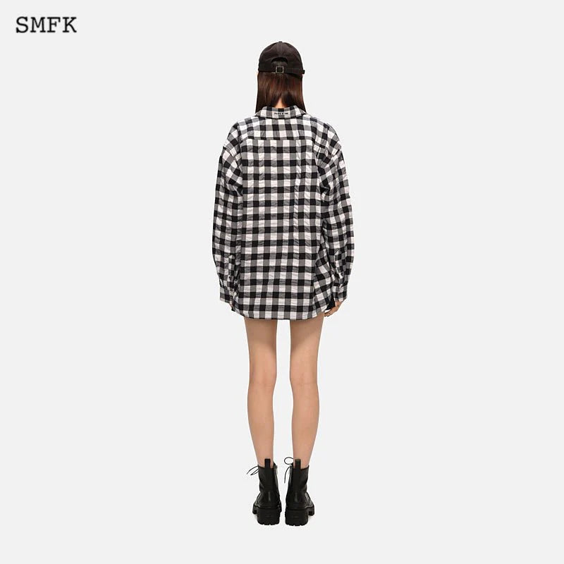 SMFK Black And White Grassland Work Shirt