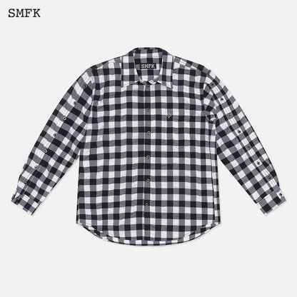 SMFK Black And White Grassland Work Shirt