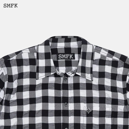 SMFK Black And White Grassland Work Shirt