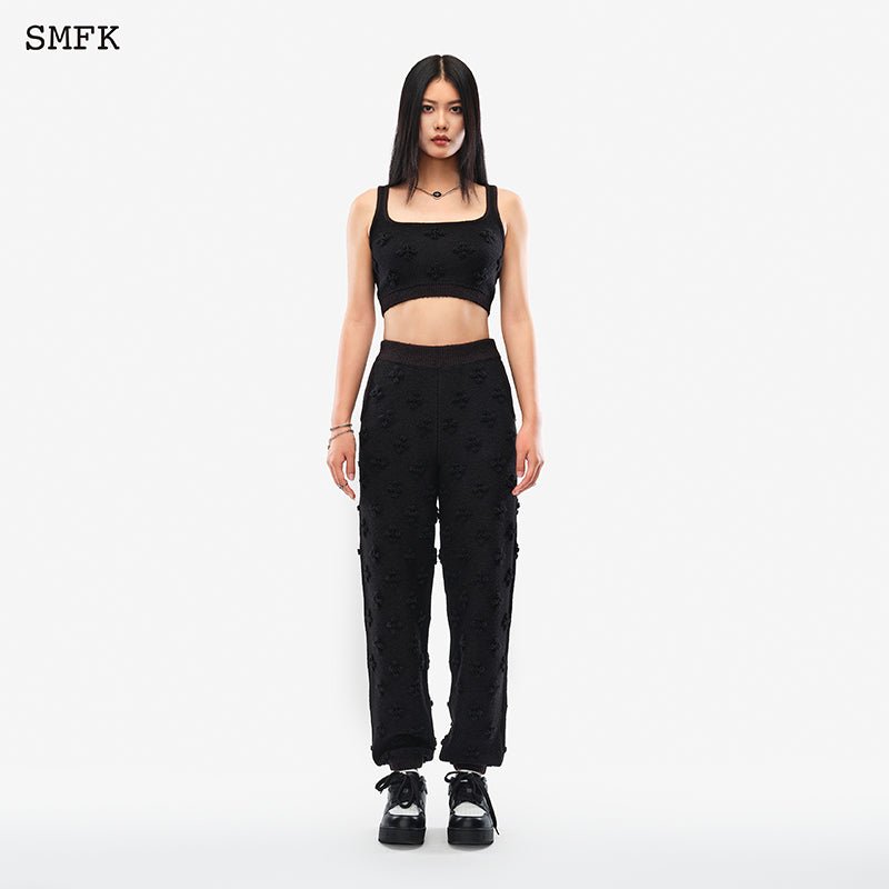 SMFK Black Garden Wool Knitted Sports Set - Fixxshop