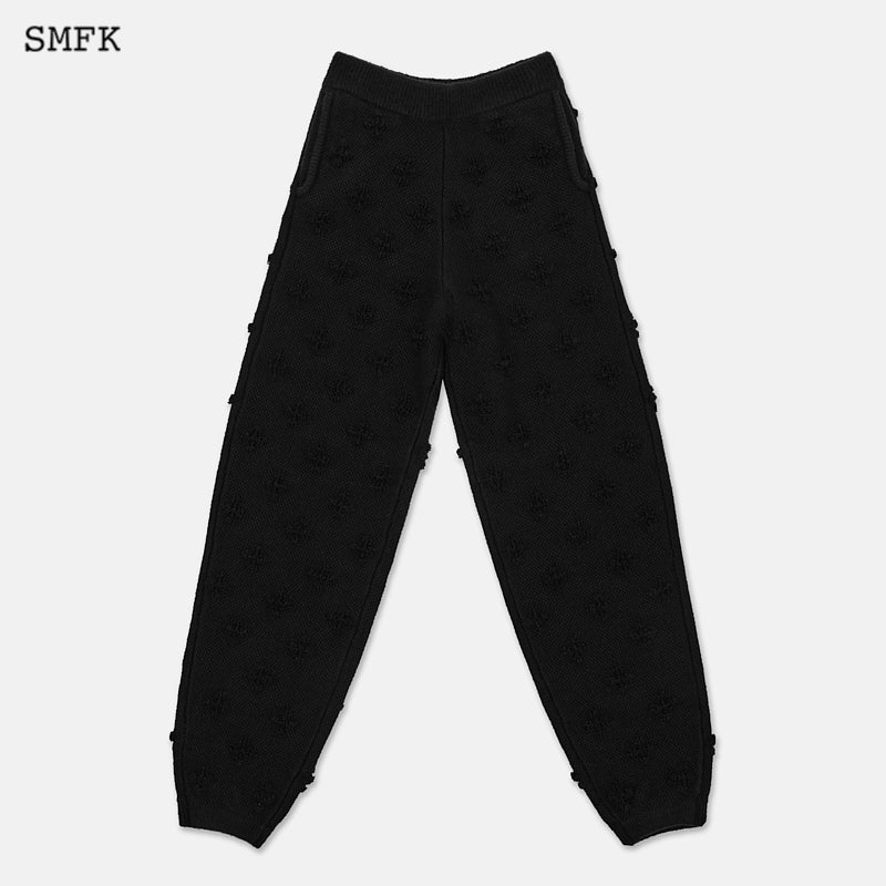 SMFK Black Garden Wool Knitted Sports Set - Fixxshop