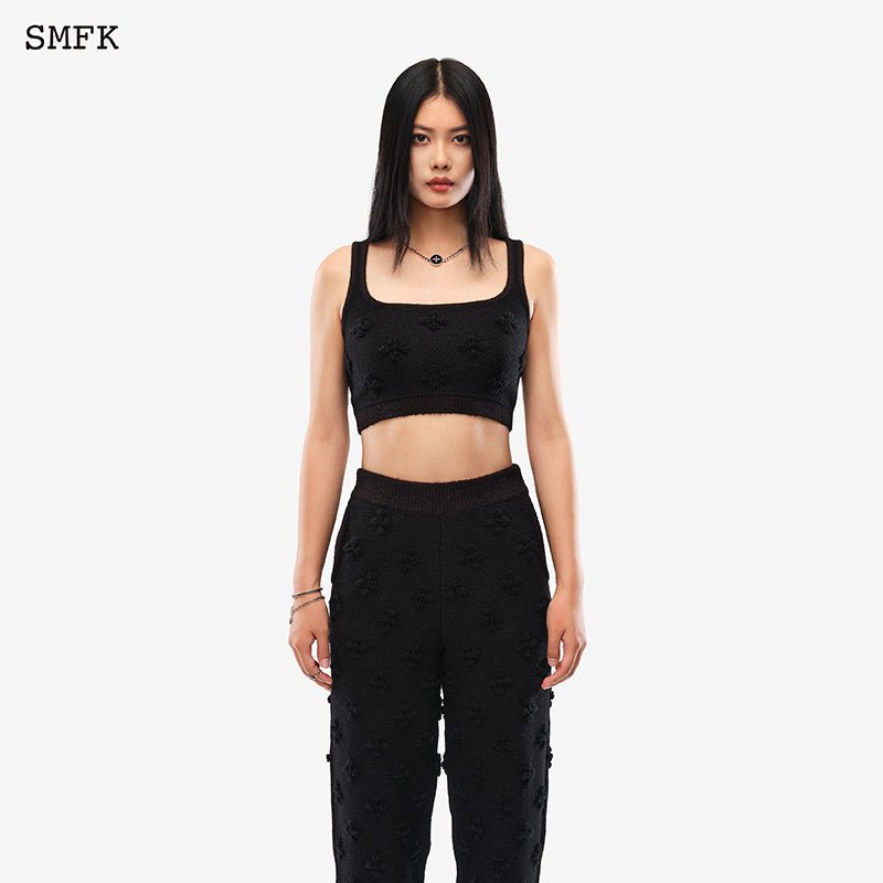 SMFK Black Garden Wool Knitted Sports Set - Fixxshop