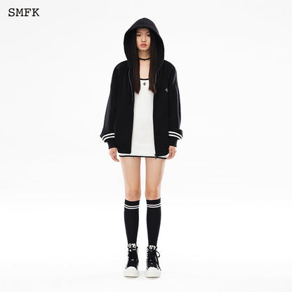 SMFK Black Night Compass Campus Wide Hoodie - Fixxshop