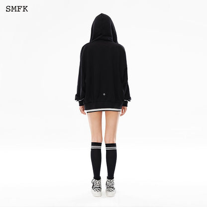 SMFK Black Night Compass Campus Wide Hoodie - Fixxshop