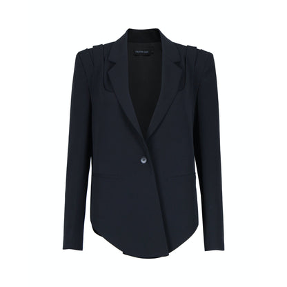 CALVIN LUO Black Shoulder Strap Jacket | MADA IN CHINA