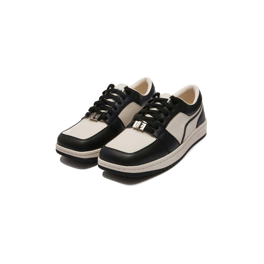 CALVIN LUO Black Square Toe Low Sneakers | MADA IN CHINA