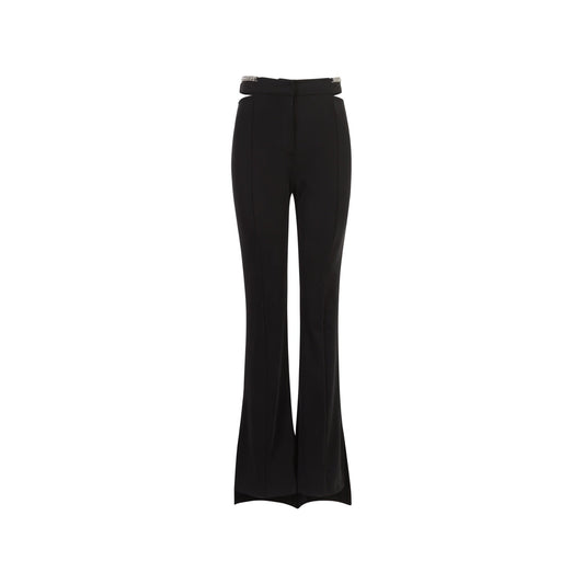 THREE QUARTERS Black Stretchy Flare Jeans