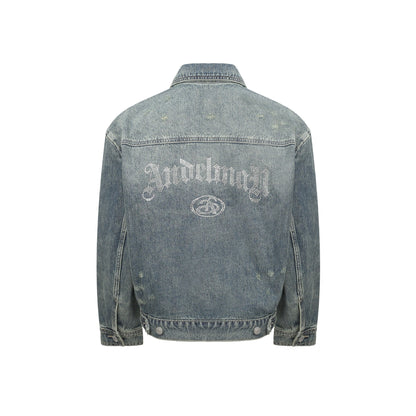 Ann Andelman Blue Denim Diamante Embellished Jacket