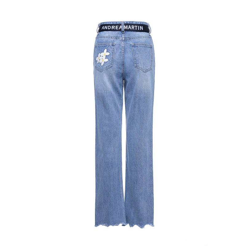 ANDREA MARTIN Blue Floral Jeans | MADA IN CHINA