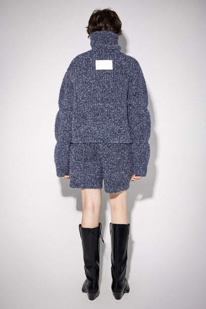 MEDIUM WELL Blue-Gray Woolen Shorts - Fixxshop