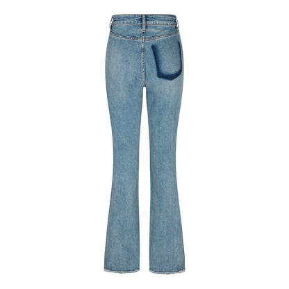 Herlian Blue Kneel Ripped Jeans