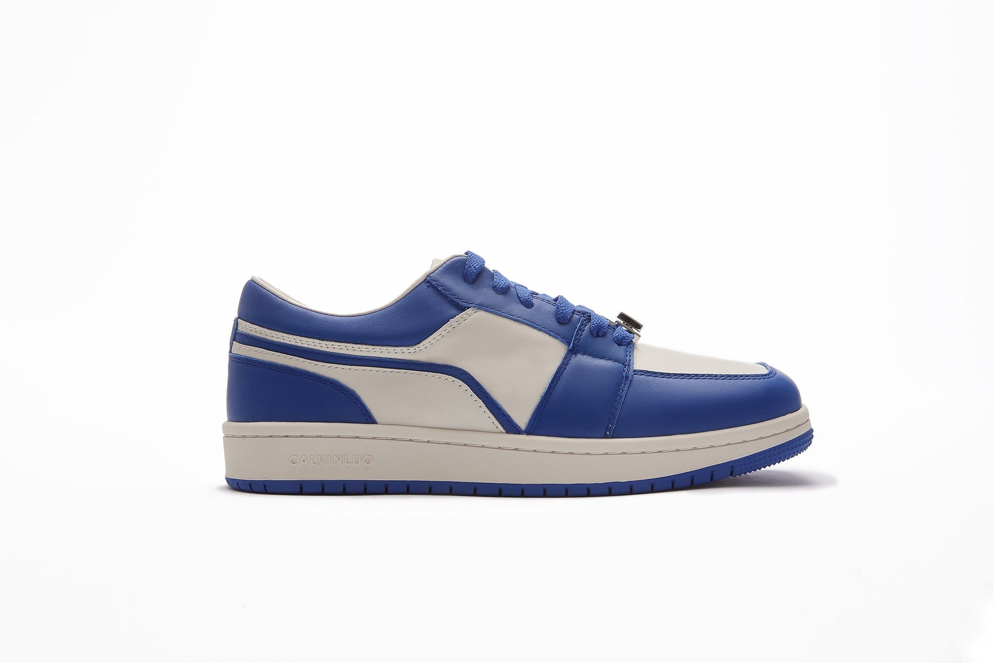 CALVIN LUO Blue Square Toe Low Sneakers | MADA IN CHINA