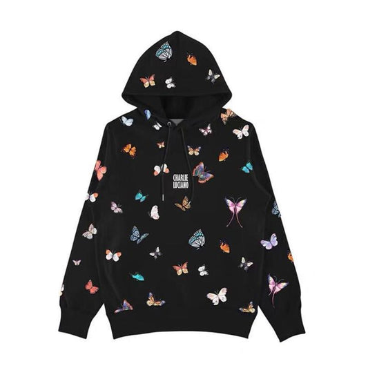 CHARLIE LUCIANO Butterfly Allover Print Hoodie | MADA IN CHINA