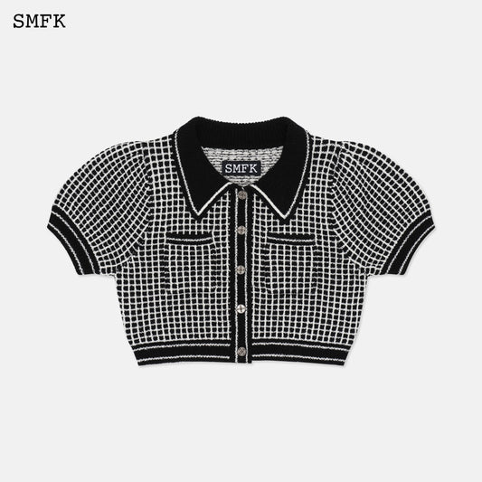 SMFK Campus Black And White Checkered Polo