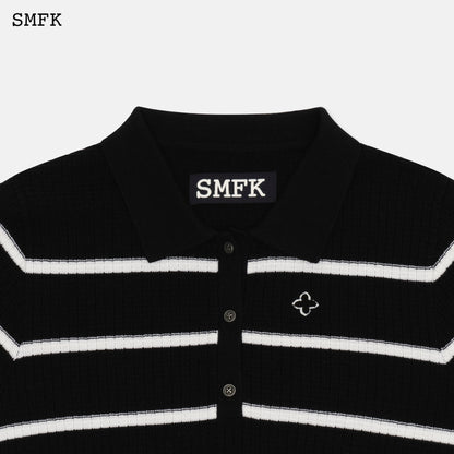 SMFK Campus Black Stripe Polo